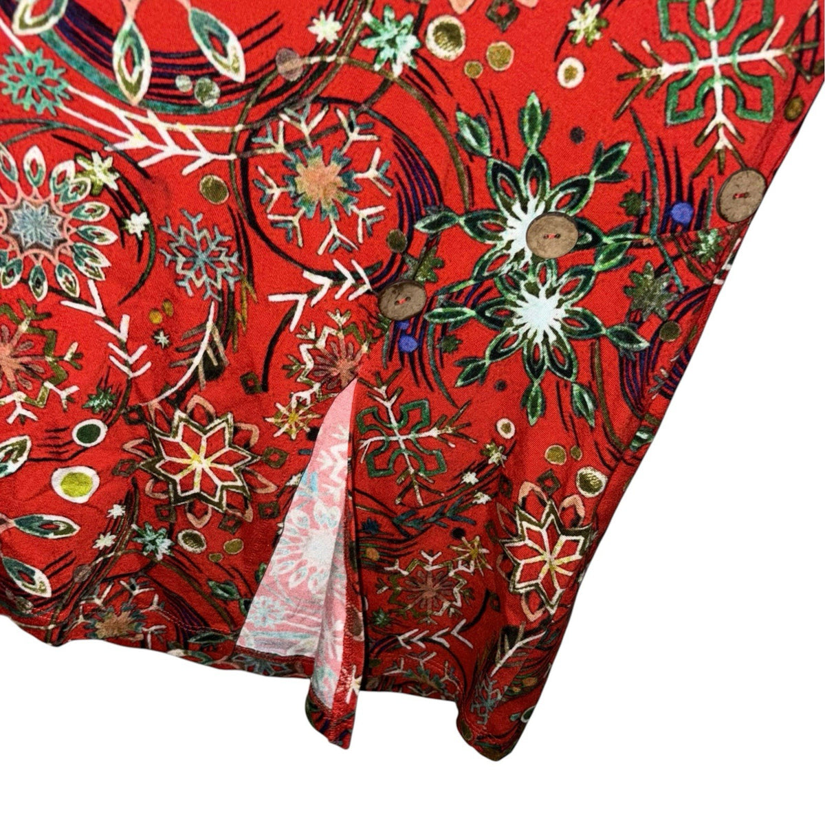 Joe Browns Size UK 14 Tunic Dress Long Sleeve Red Christmas Print Festive VGC