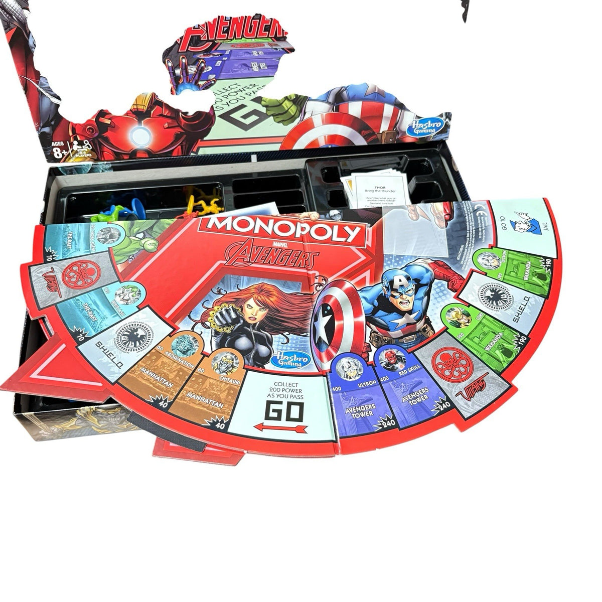 2014 Hasbro Marvel Avengers Edition Monopoly 6 Tokens Complete VGC