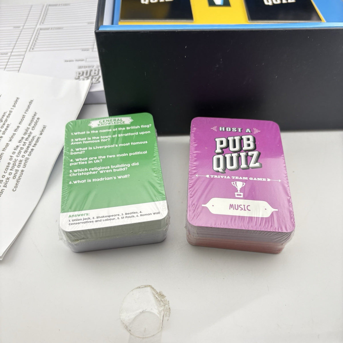 Games Hub Play The Pub Quiz Family Edition Board Game New Open Box