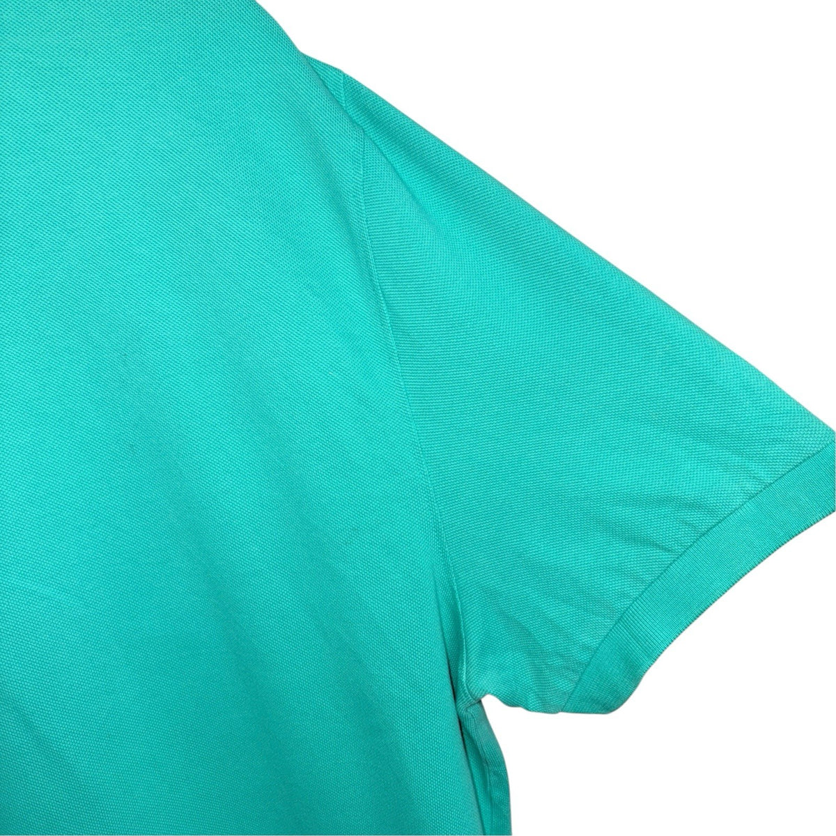 Nautica Mens Size 2XL Short Sleeve Polo Shirt Teal Green Embroidered Logo Worn