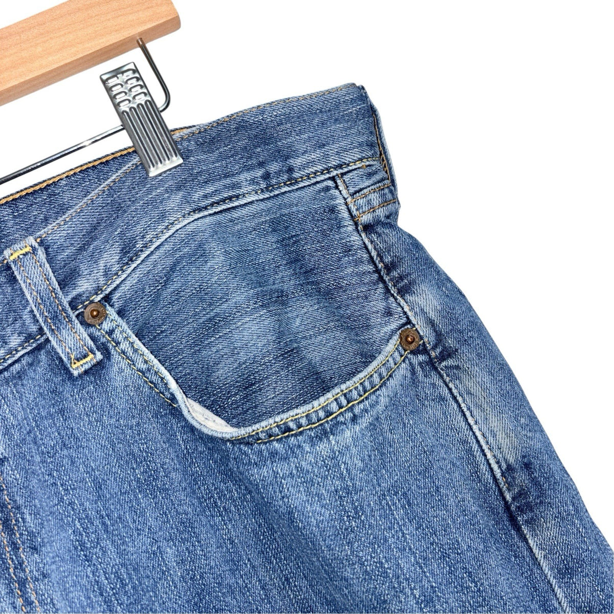 Ben Sherman Men's W36 L34 Loose Fit Blue Jeans Wide-Leg 100% Cotton Denim