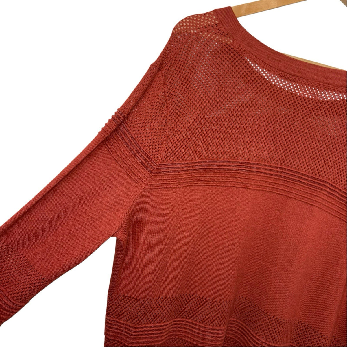 Market & Spruce Size 2XL Jumper Pullover Long Sleeve "Rowan" Rust Red New