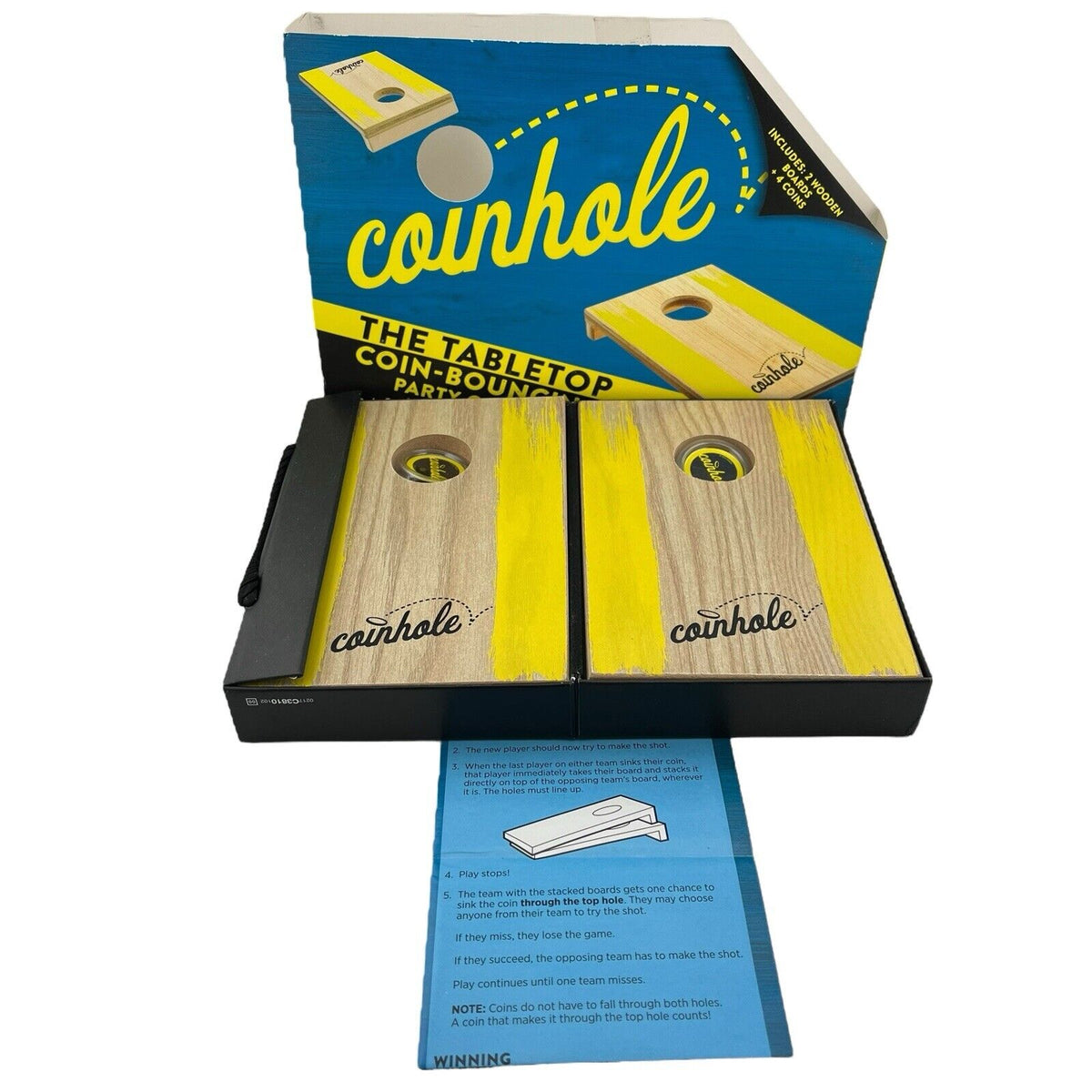 Hasbro Coinhole The Tabletop Coin Bouncing Board Game Traditional Family Skill