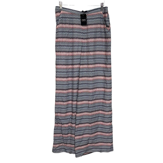 BNWT Next Size UK 12 Wide Leg Trousers Palazzo Pants Blue Red Aztec Pockets New