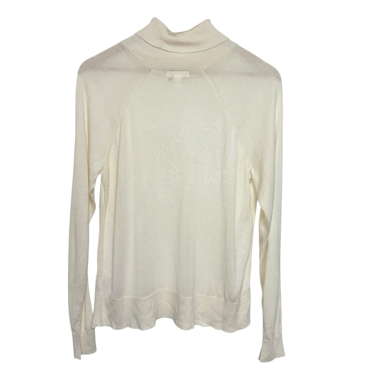 H&M Women's Size M Long Sleeve Pullover Jumper Ivory Roll Neck Turtleneck VGC