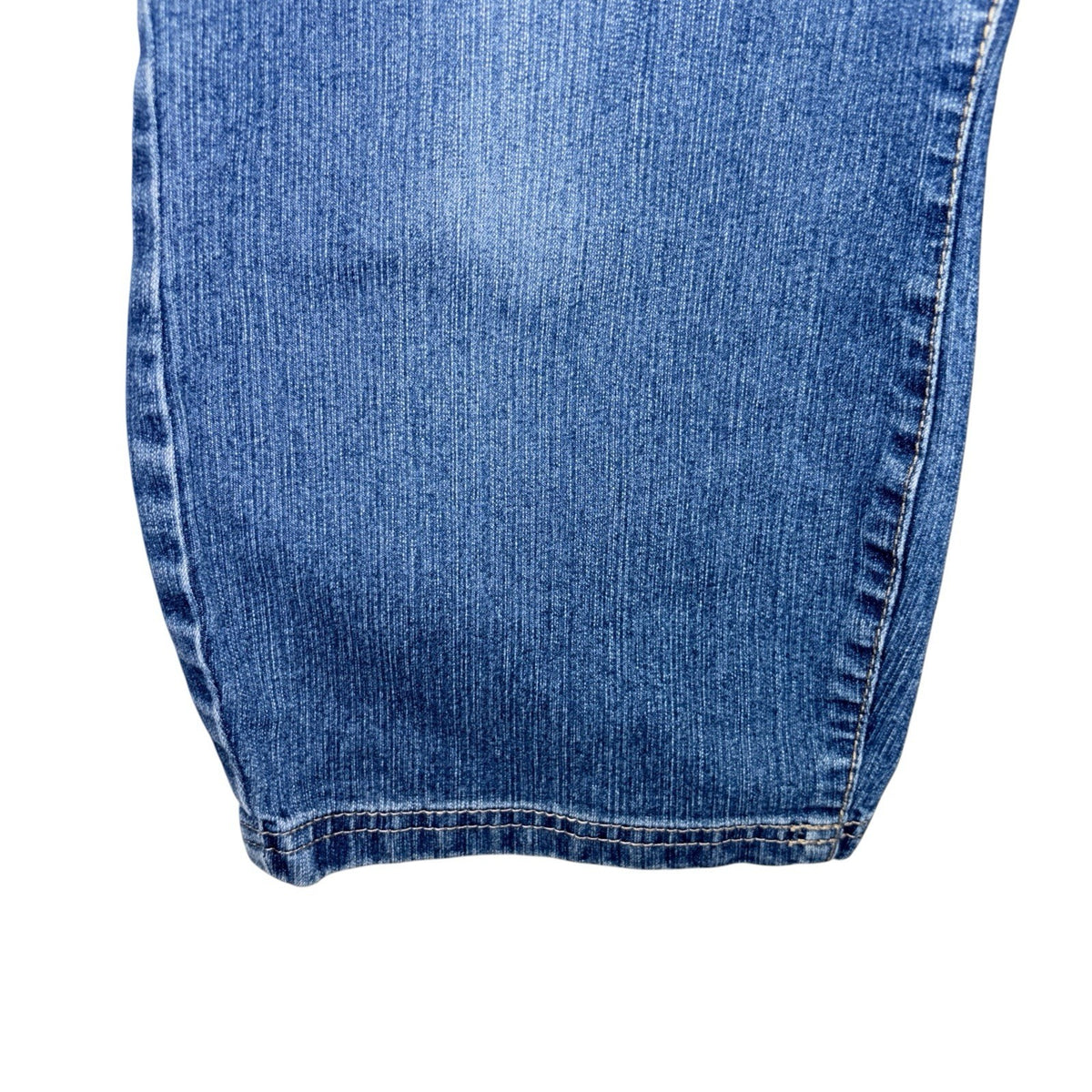 Debenhams Women's Size UK 22 Cropped Denim Jeans Mid Blue Zip Fly Plus Size VGC