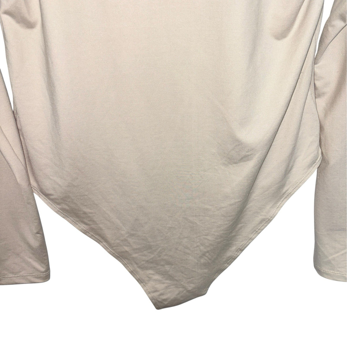 Topshop Women's Size Medium Long Sleeved Bodysuit Beige Cream Used VGC