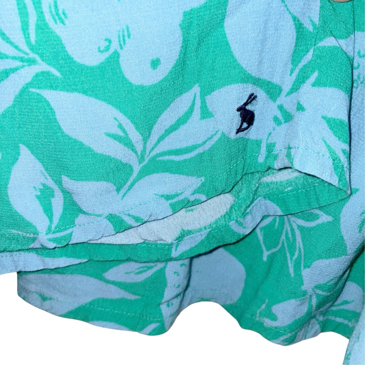 Joules Size UK 14 Floaty Summer Skirt Green Eileen Leaf Print With Pockets VGC