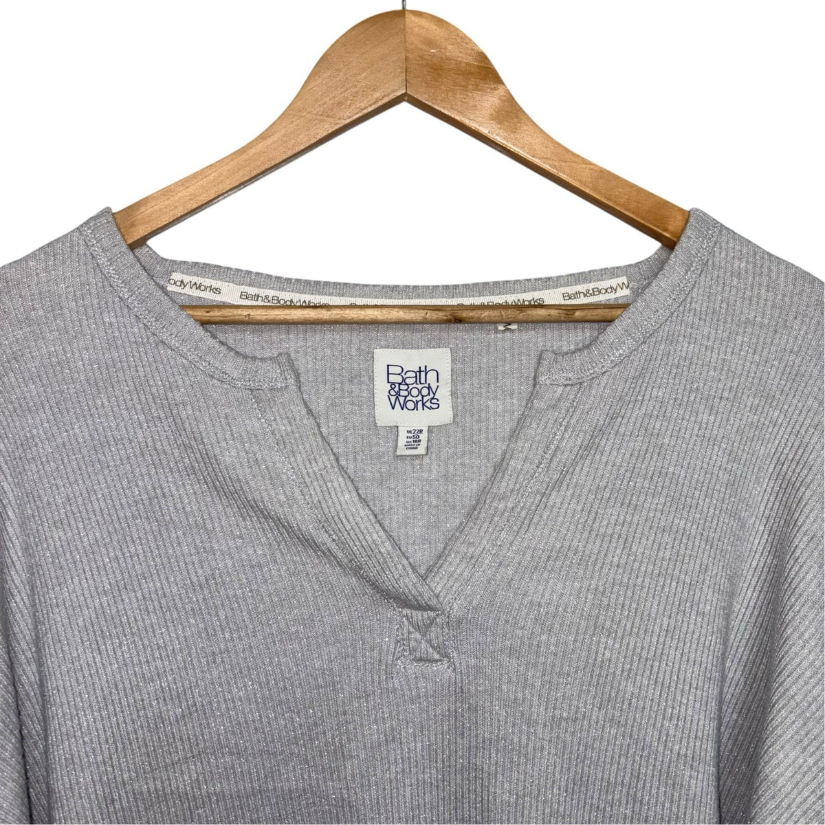 Bath & Body Works Size 22 Jumper Top Silver Sparkle Christmas Party Plus Size