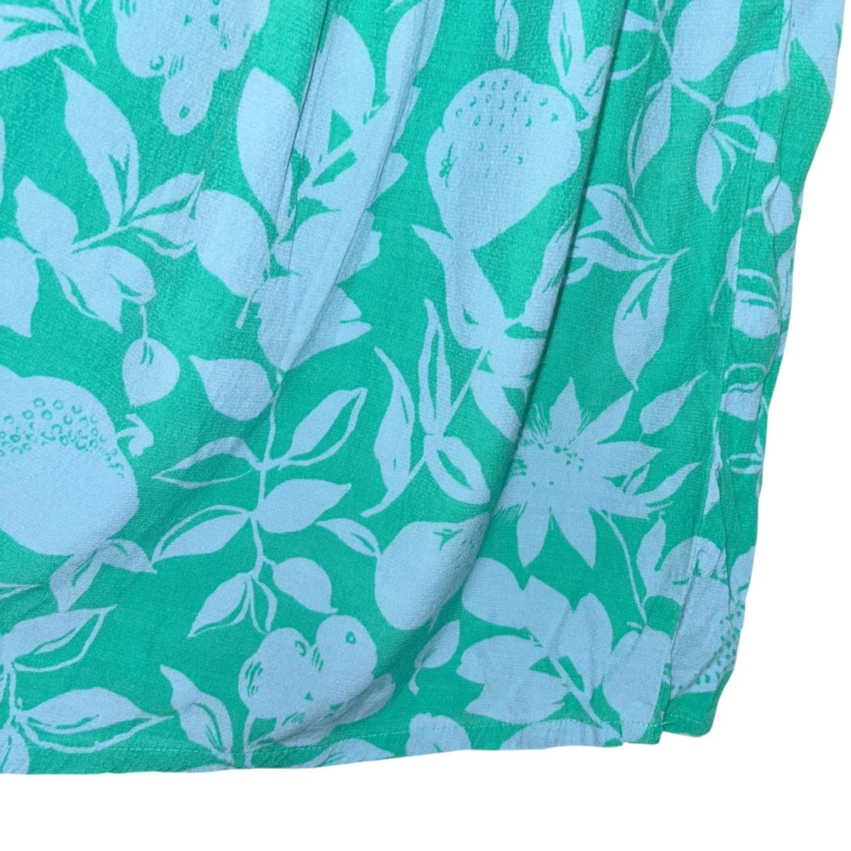 Joules Size UK 14 Floaty Summer Skirt Green Eileen Leaf Print With Pockets VGC