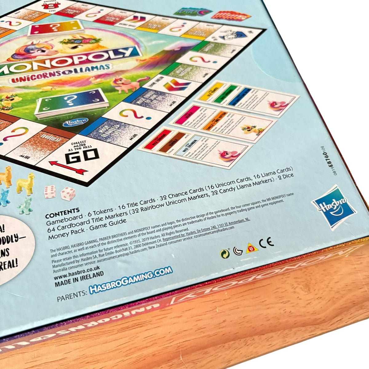 Monopoly Unicorns Vs. Llamas Board Game 2019 Complete & Very Good Condition
