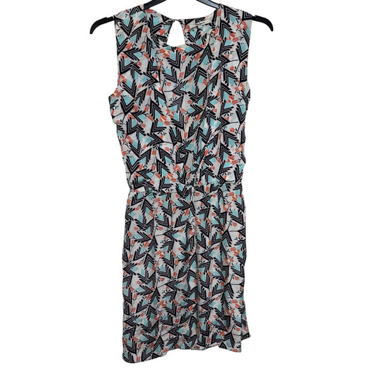 Pepe Jeans Women's Size Small Sleeveless Dress 80s Multi Geo Pattern Style VGC
