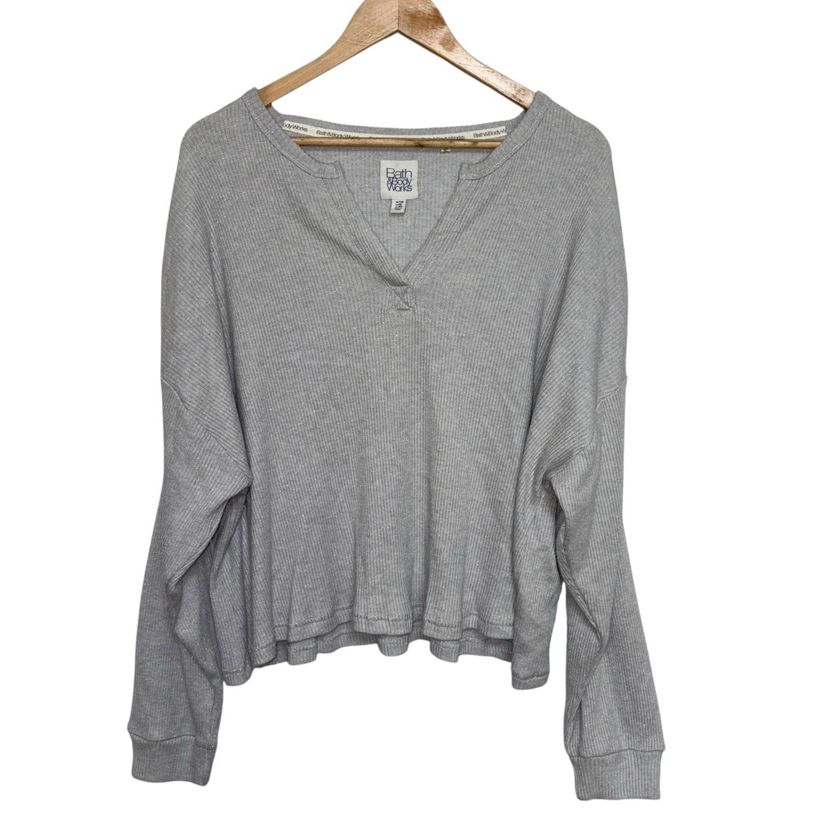 Bath & Body Works Size 22 Jumper Top Silver Sparkle Christmas Party Plus Size