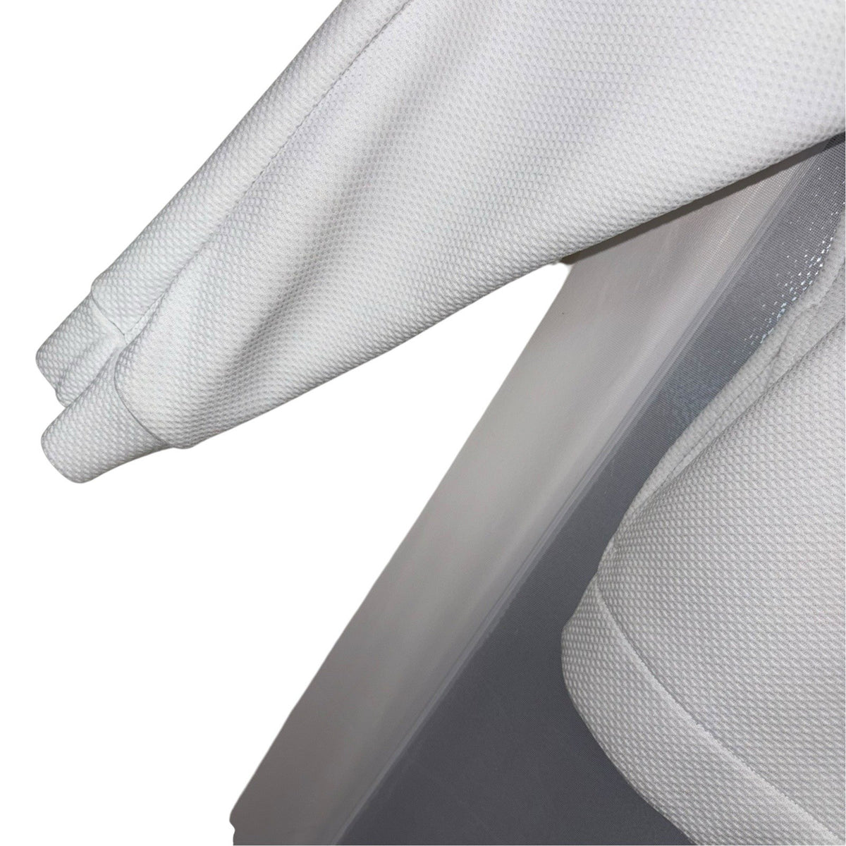 Benetton Size UK 16 Jumper Top Long Sleeve White Grey Rear Zip Futuristic VGC