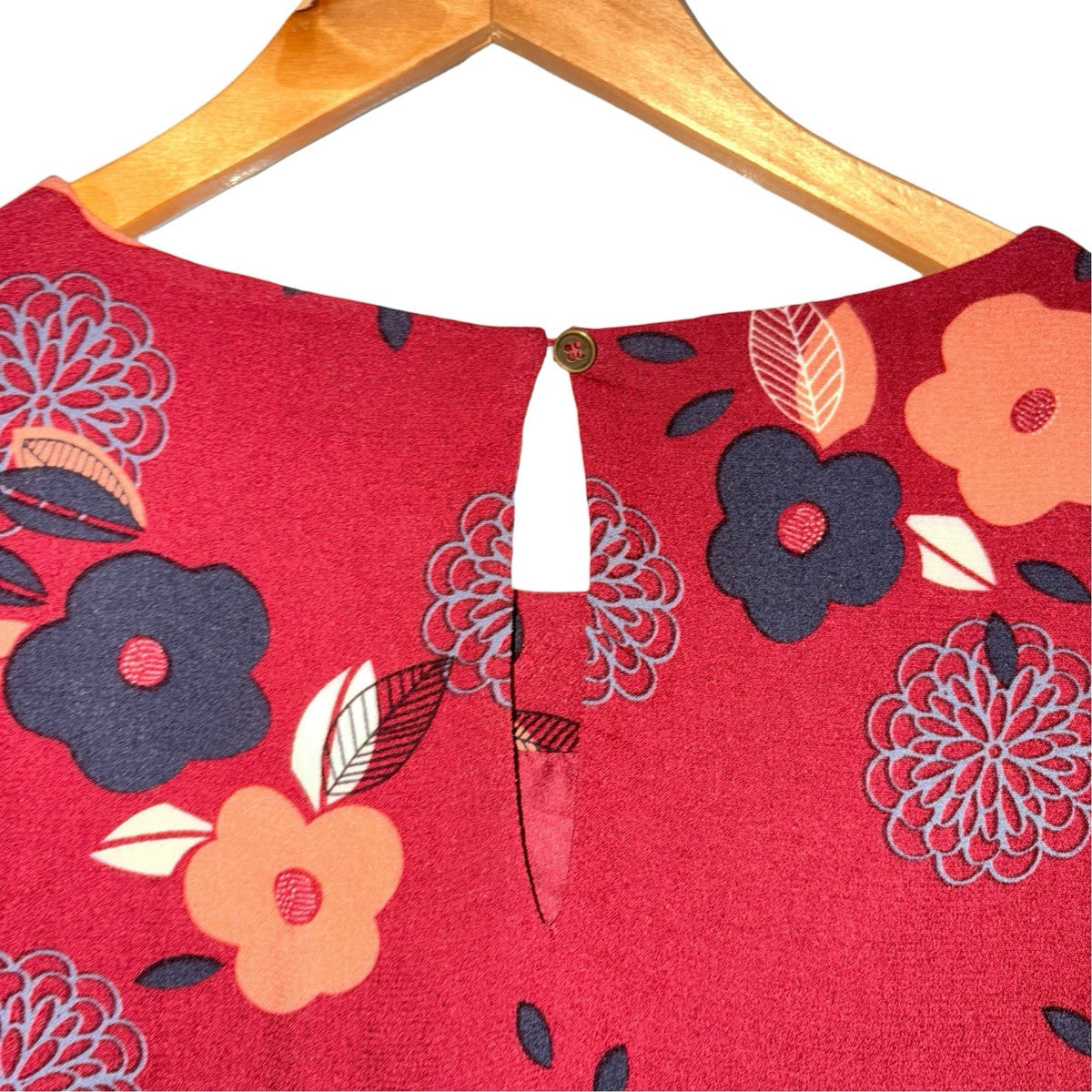 BNWT White Stuff Edo Women's Size UK 12 3/4 Sleeve Dress Japanese Insipired Red
