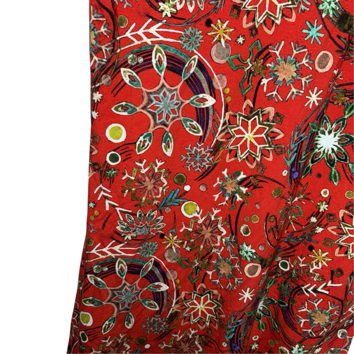 Joe Browns Size UK 14 Tunic Dress Long Sleeve Red Christmas Print Festive VGC