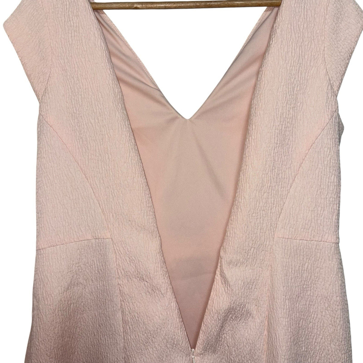 Coast Women's Size UK 14 Sleeveless Dress Pale Pink Bow Detail Zip Occasions VGC