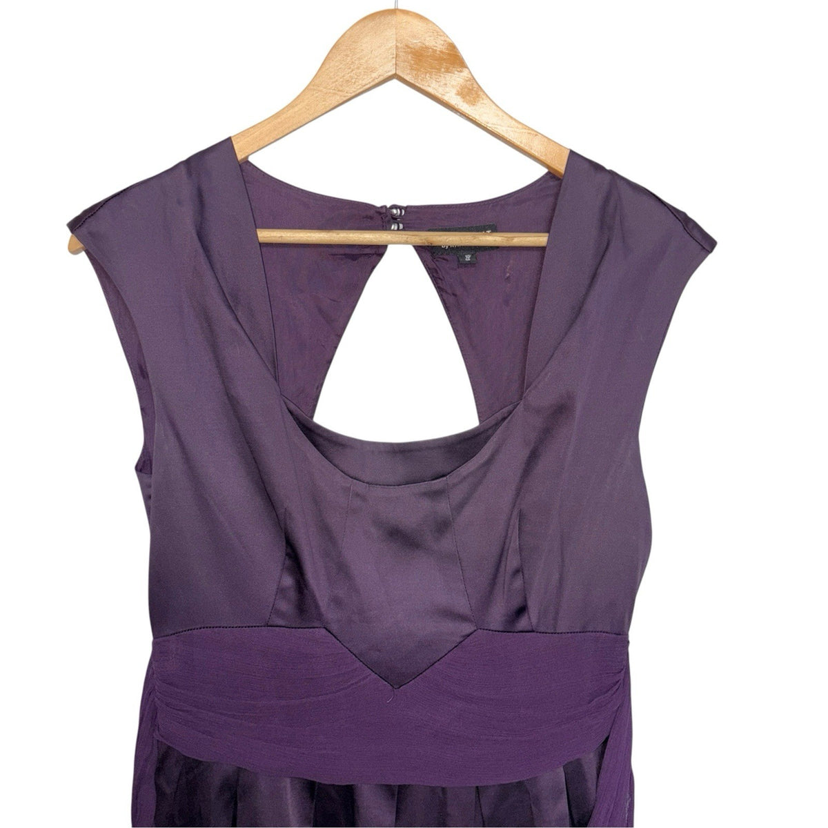 Warehouse Spotlight Women's Size UK 10 Occasions Dress Deep Purple Zip Rear Worn