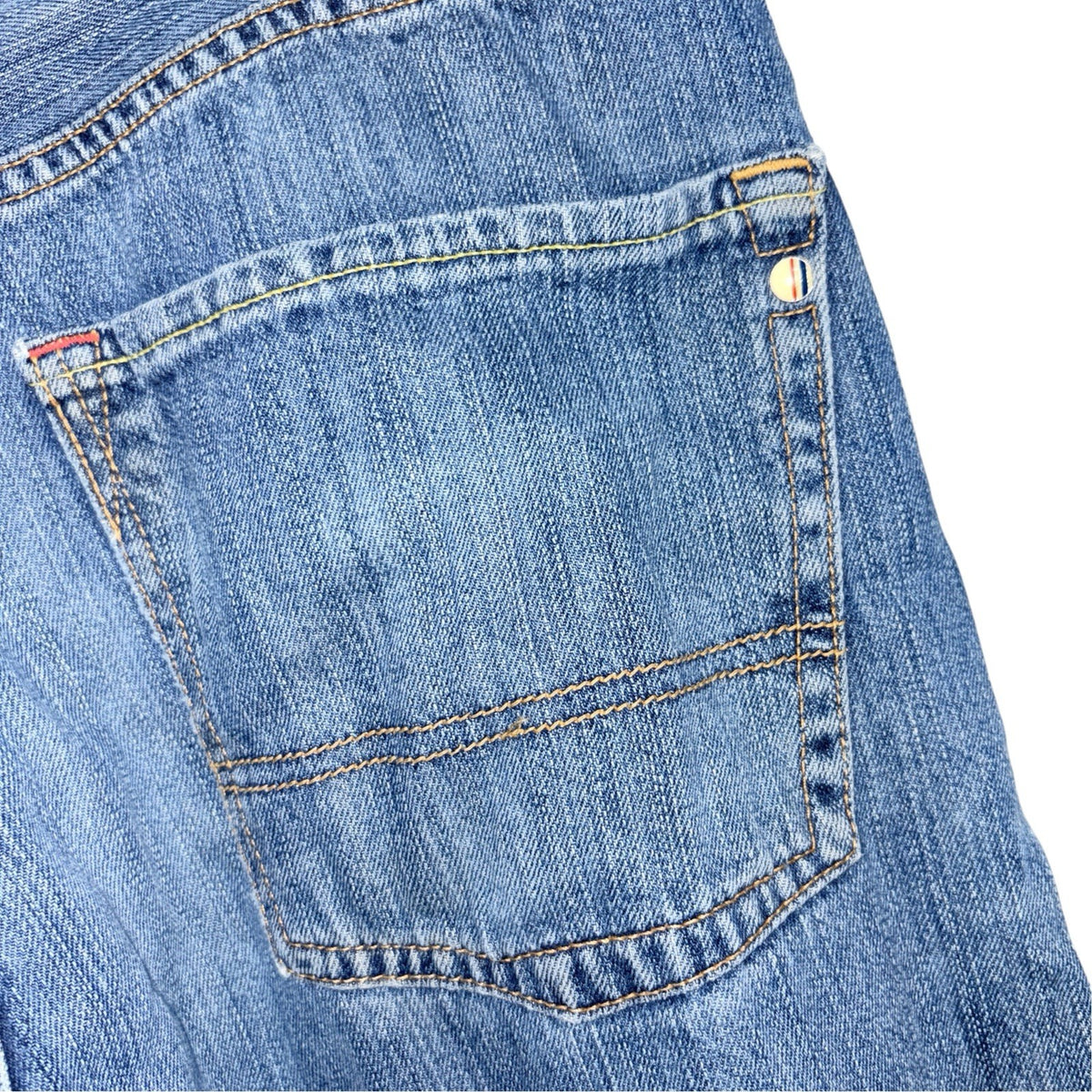Ben Sherman Men's W36 L34 Loose Fit Blue Jeans Wide-Leg 100% Cotton Denim