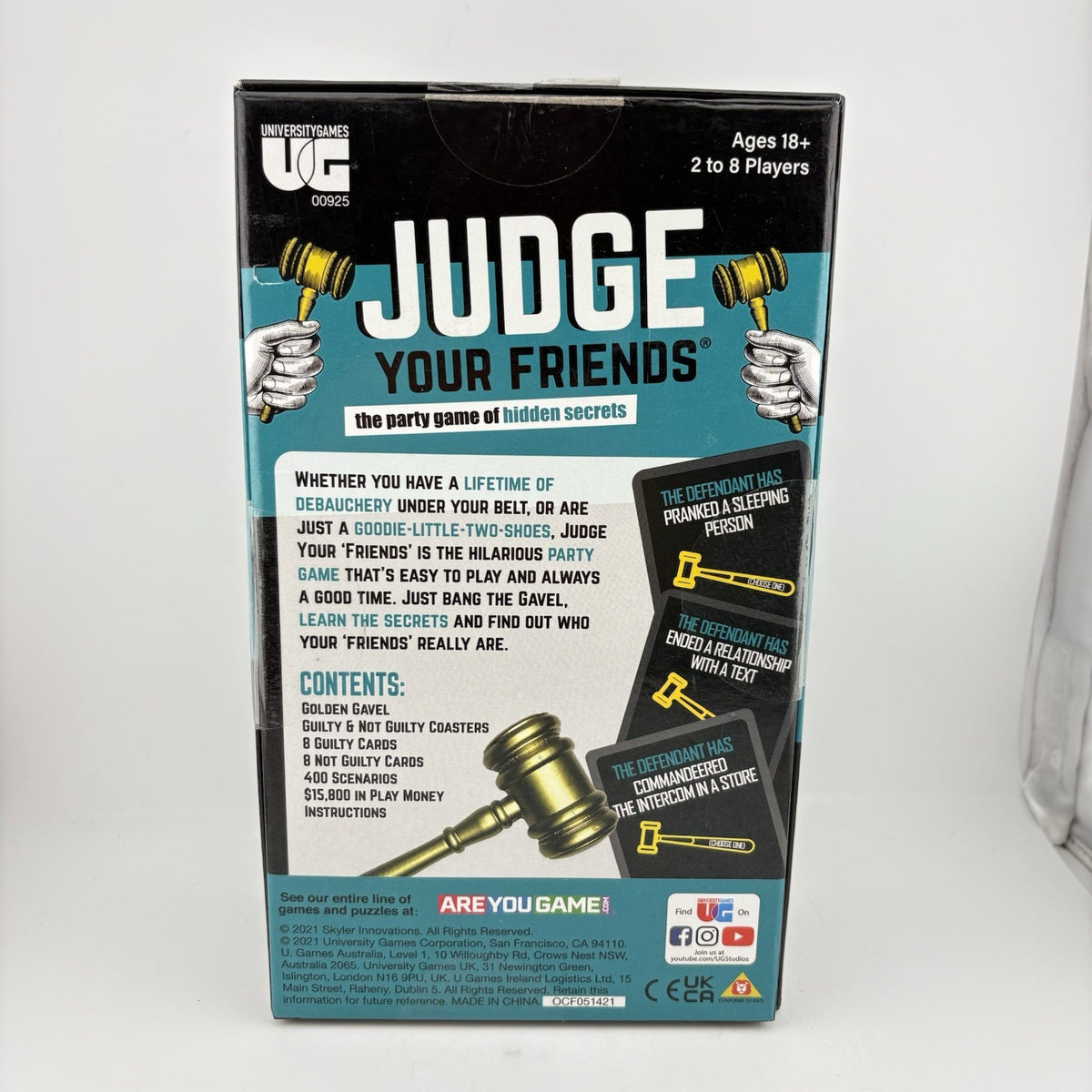 University Games Judge your Friends Game Party Game Hidden Secrets New Open Box