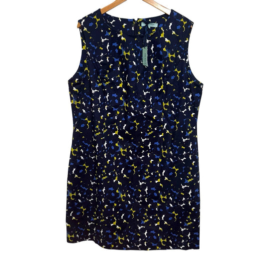 BNWT Dickins & Jones Women's Size UK 20 Sleeveless Dress Navy Multi Pattern