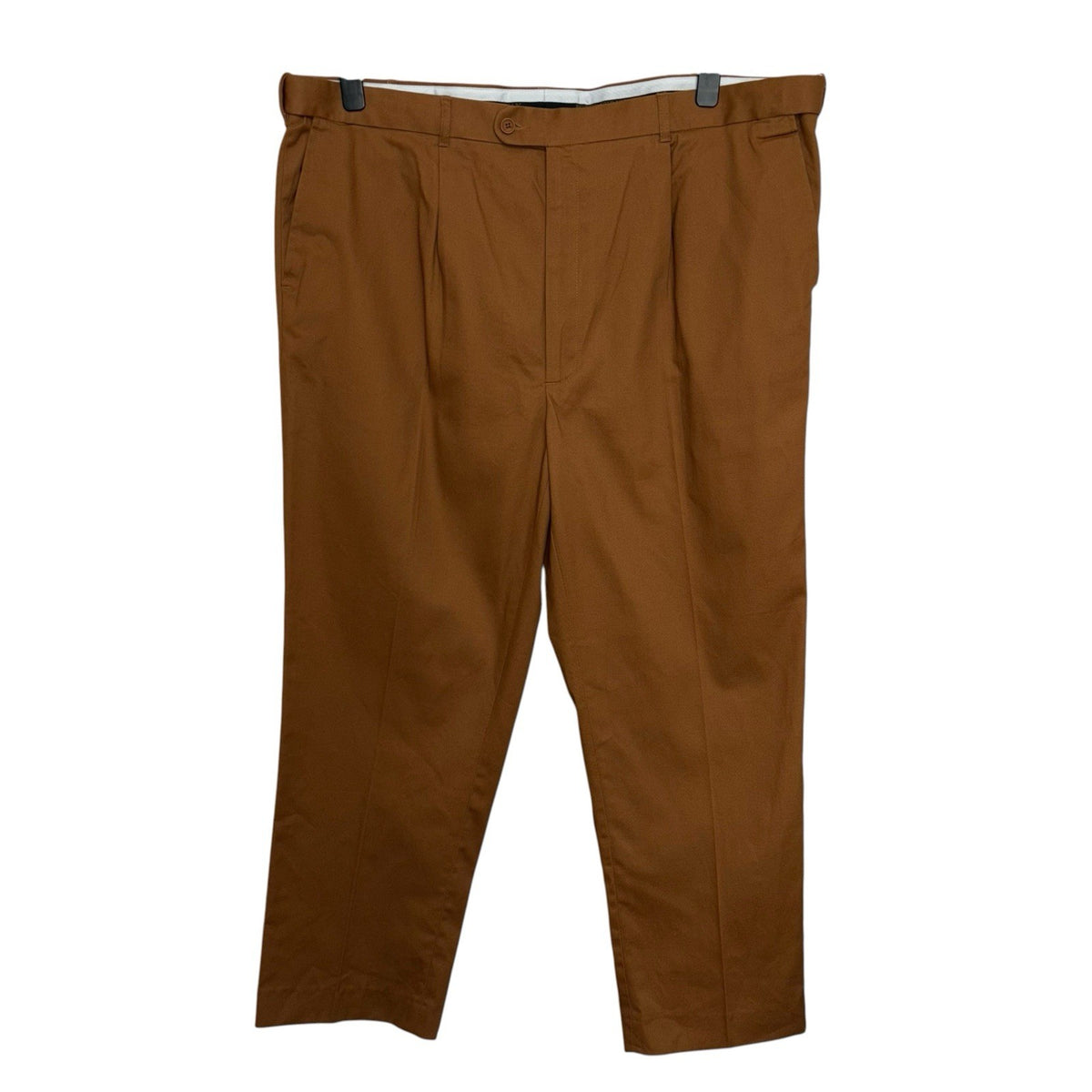 Peter Christian Size 48"W Chinos Trousers Tan Brown Straight Fit Pleat Front VGC