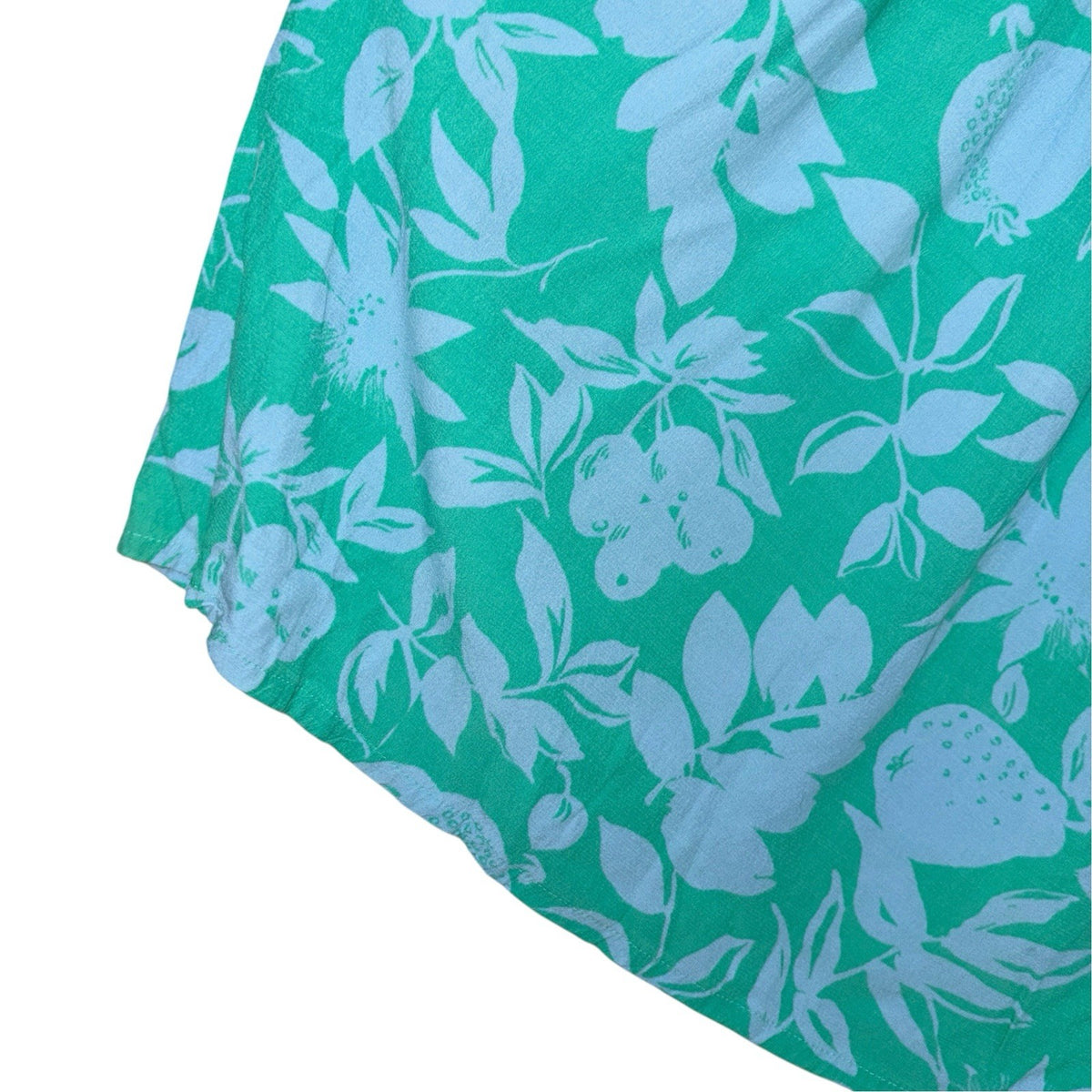 Joules Size UK 14 Floaty Summer Skirt Green Eileen Leaf Print With Pockets VGC