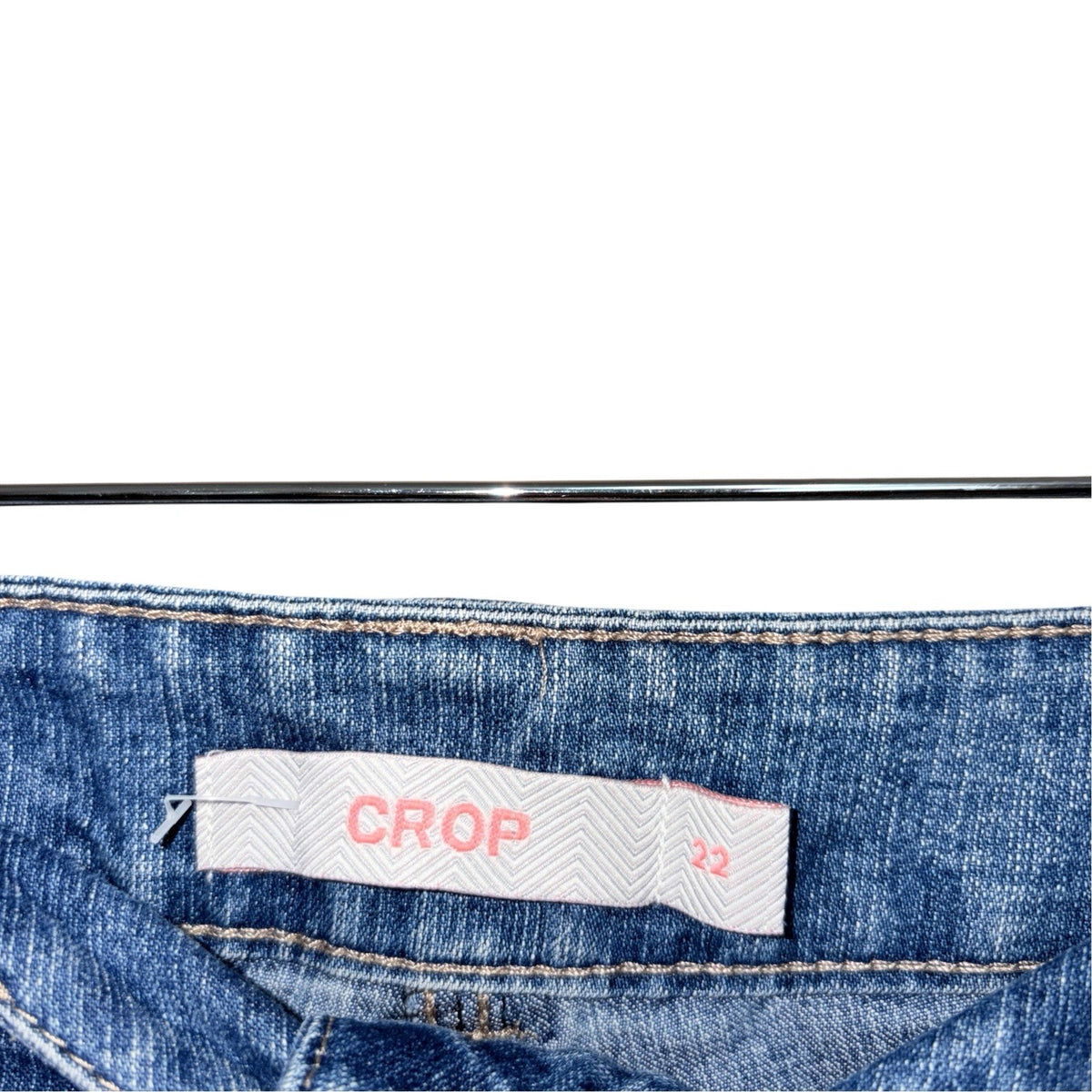 Debenhams Women's Size UK 22 Cropped Denim Jeans Mid Blue Zip Fly Plus Size VGC