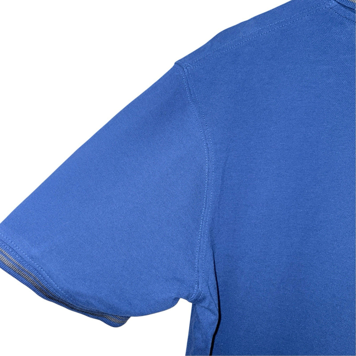 Carrera Men's Size XL Short Sleeve Polo Shirt Blue Cotton Embroidered Logo VGC