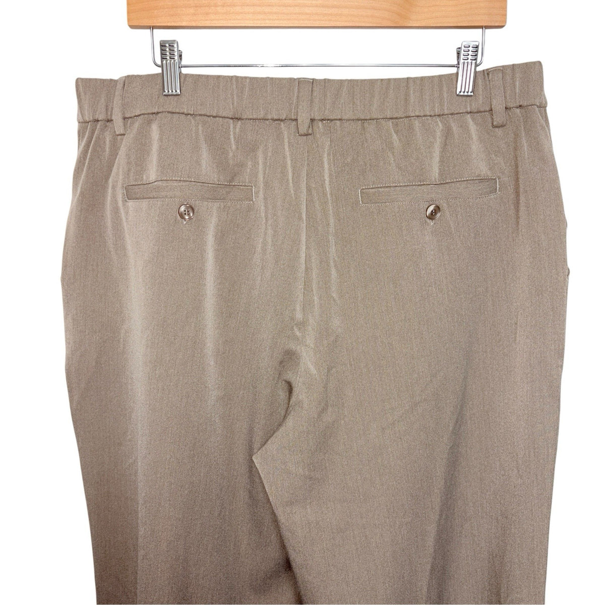 Mauvais Men's Size W36 Beige Taupe Tailored Trousers Relaxed Fit Pleated New