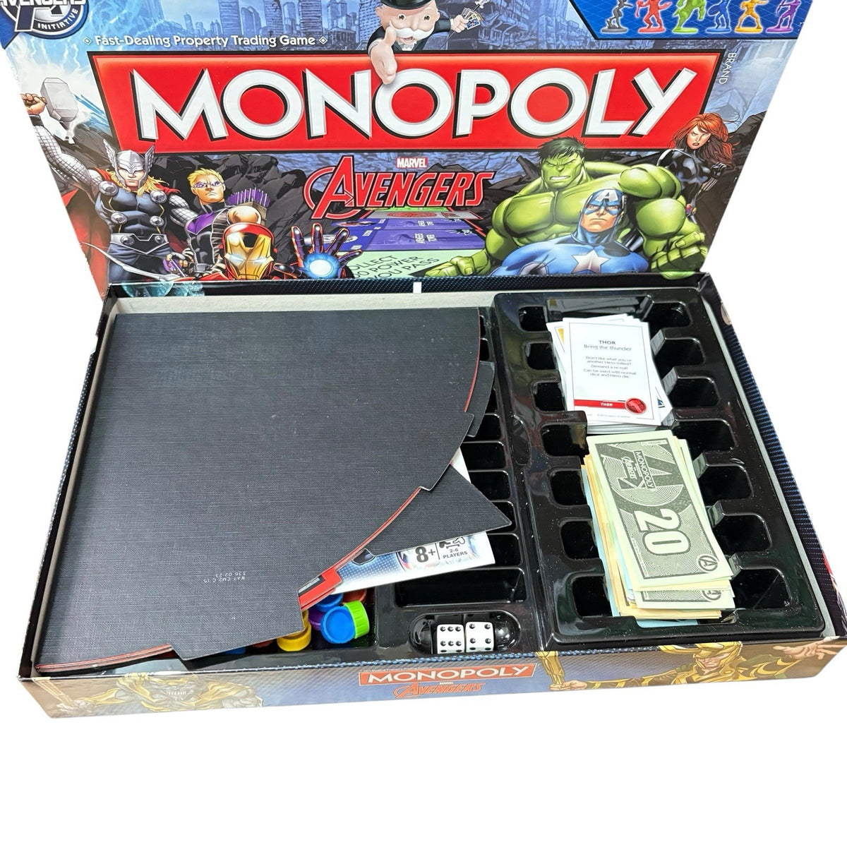 2014 Hasbro Marvel Avengers Edition Monopoly 6 Tokens Complete VGC