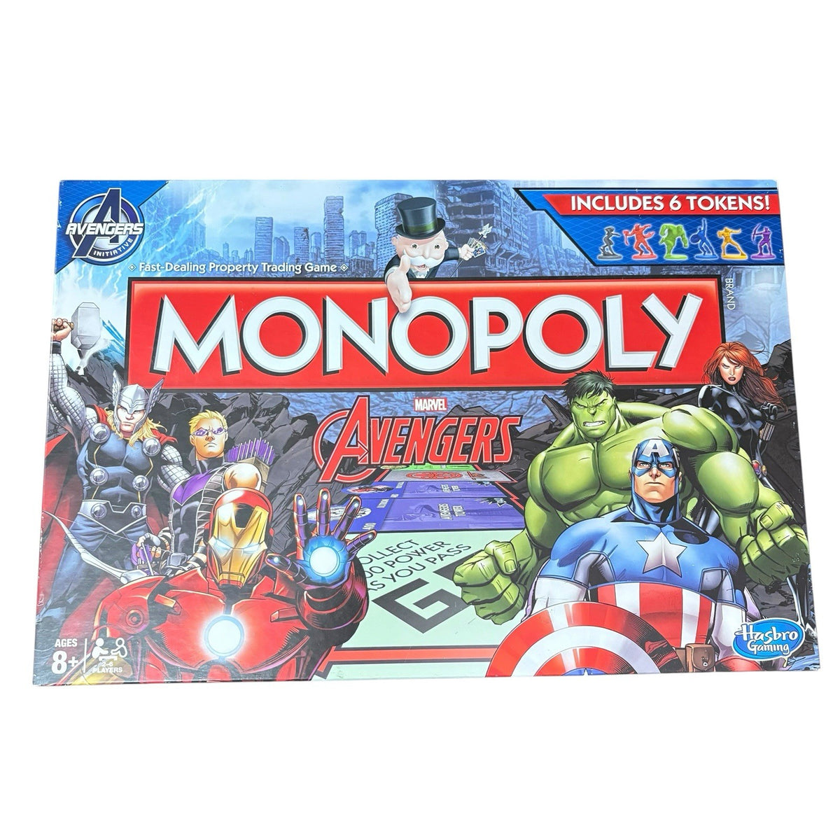 2014 Hasbro Marvel Avengers Edition Monopoly 6 Tokens Complete VGC