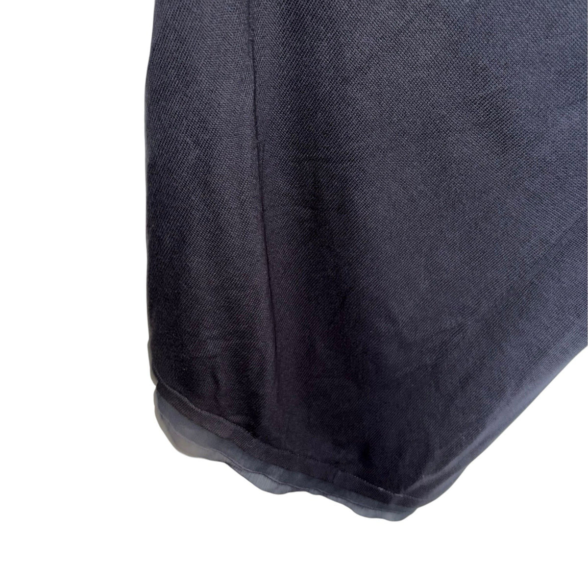 Per Una Size UK 22 Longline Cardigan Navy Blue Open Knit Fabric Trim VGC