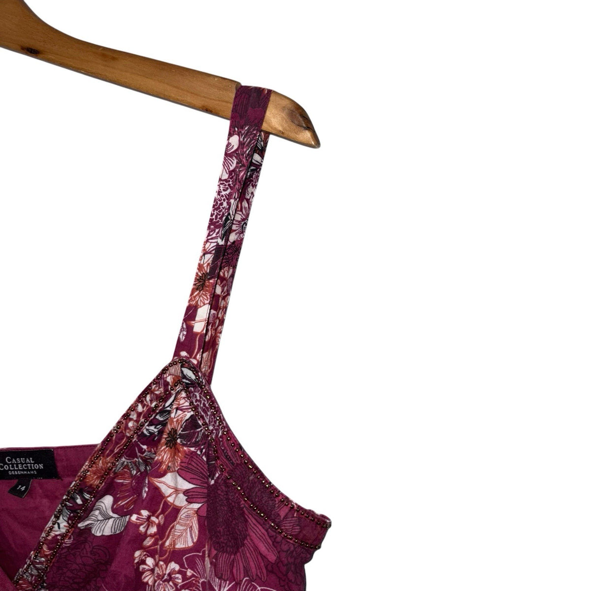 Debenhams Casual Women's Size UK 14 Sleeveless Summer Dress Purple Floral VGC
